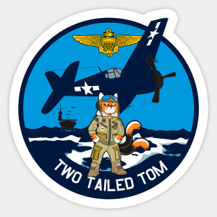 Sundowners Two Tailed Tom  F6F Hellcall Sticker